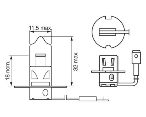 Bosch H3 STD 12V 55W PK22S, bild 6