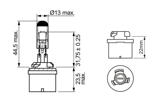 Bosch Pure Light H27W/1, 12V27W, bild 7