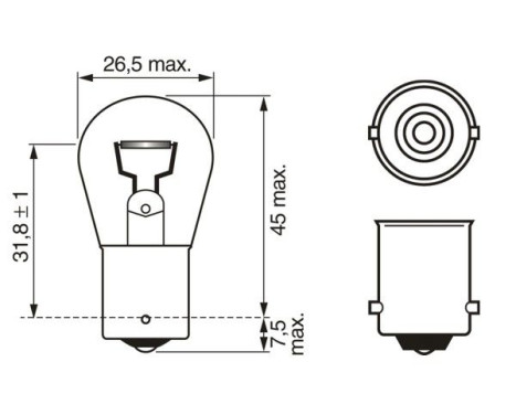 Glödlampa, backstrålkastare Pure Light BL, bild 2