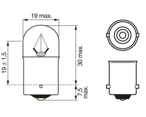 Glödlampa, markör/parkeringsljus, bild 6