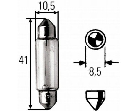 Hella Standard C10W, 12V10W, bild 2