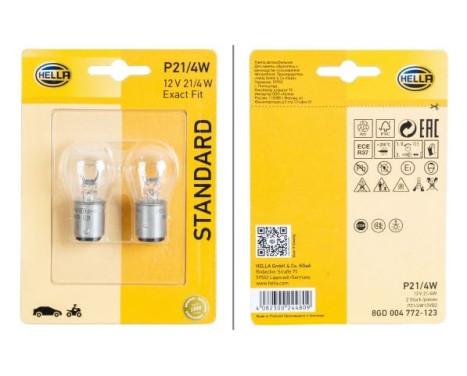 Hella Standard P21/4W 12V4W (2 stycken)