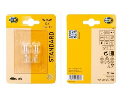 Hella Standard W16W, 12V16W (2 stycken)