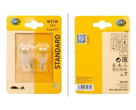 Hella Standard W21W, 12V21W (2 stycken)