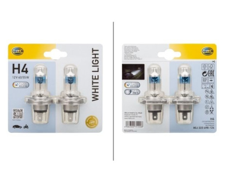 Hella Vitt ljus H4, 12V60/55W (2 stycken)