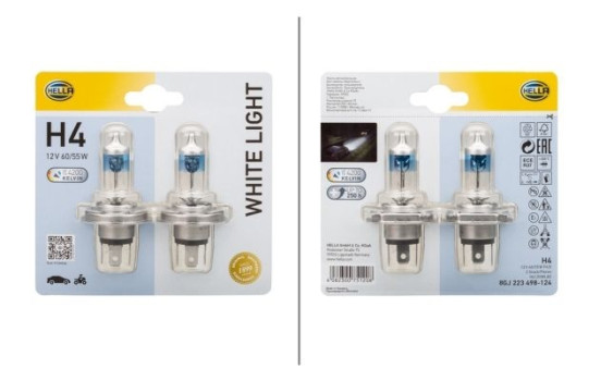 Hella Vitt ljus H4, 12V60/55W (2 stycken)