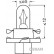 Osram BX8.4d orange 12V 1,1W, miniatyr 3