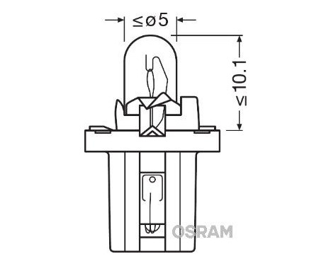 Osram BX8.5d mintgrön 12V 2W, bild 4