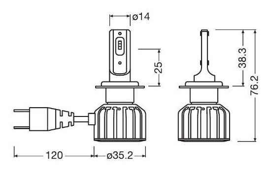 Osram LEDriving HL BRIGHT H7/H18, bild 2