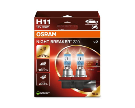 Osram Night Breaker 220 12V H11 - 2 st, bild 5