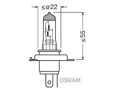 Osram Night Breaker Laser H4 12V 60/55W set 2 delar, bild 5