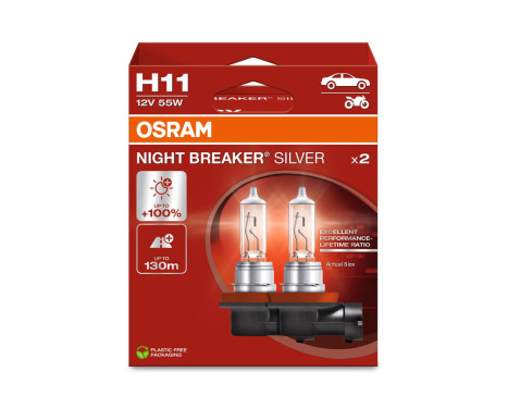Osram Night Breaker Silver 12V H11 55W - 2 st