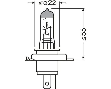 Osram Night Breaker Silver 12V H4 60/55W - set med 2 delar, bild 5