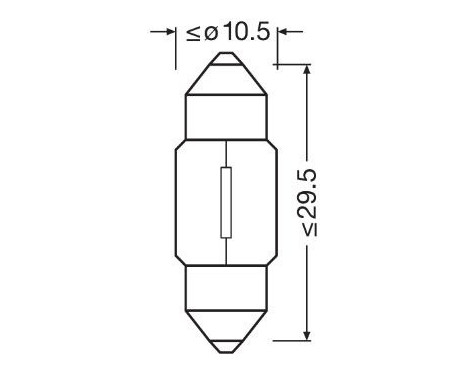 Osram Original 12V 10W 10,5X31mm, bild 3