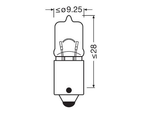 Osram Original 12V halogen H6W BAX9s, bild 3