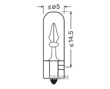 Osram Original 12V W2W T5, bild 2