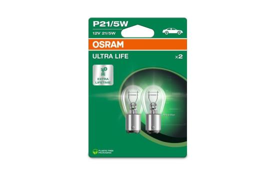 Osram Ultra Life P21/5W, 12V21W (2 stycken)