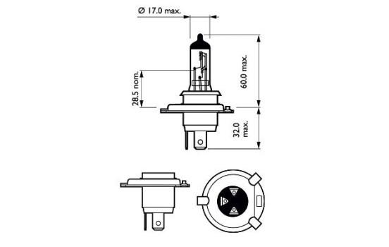 Philips LongLife EcoVision - H19 - 12 V, 60/55 W - 12644LLC1, bild 2