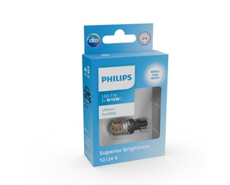 Philips T15 W16W Ultinon PRO7000 - Vit 6000K - 12/24V