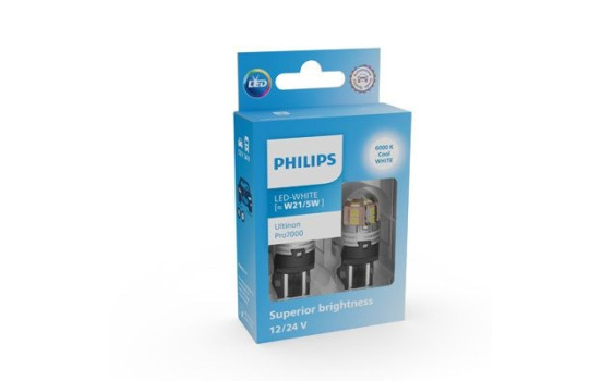 Philips W21/5W Ultinon PRO7000 - Vit 6000K - 12/24V