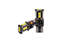 Simoni Racing T10 10-LED-lampor 'Canbus utan polaritet' - Hög ljusstyrka Supervit - Set med 2 delar