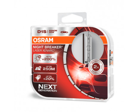Osram Night Breaker Laser Xenon lampor D1S set 2 stycken (4500k)