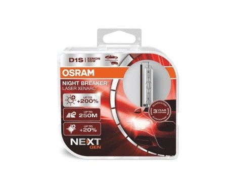 Osram Xenarc Night Breaker Laser Xenon lampor D1S - 12V/35W - set med 2 delar (4500k), bild 4