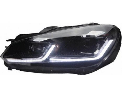Set 7.5-Look LED-strålkastare lämplig för Volkswagen Golf VI 2008-2012 - Svart - inkl. DRL, bild 2