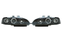 Set med strålkastare lämplig för Honda Civic 2/3-dörrars 1992-1995 - Svart