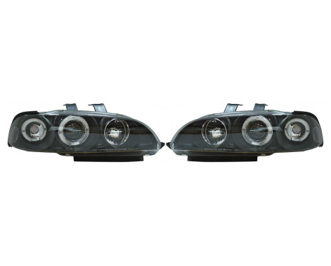 Set med strålkastare lämplig för Honda Civic 2/3-dörrars 1992-1995 - Svart