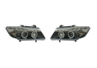 Set strålkastare DRL-Look lämplig för BMW 3-serie E90/E91 2005-2008 - Svart