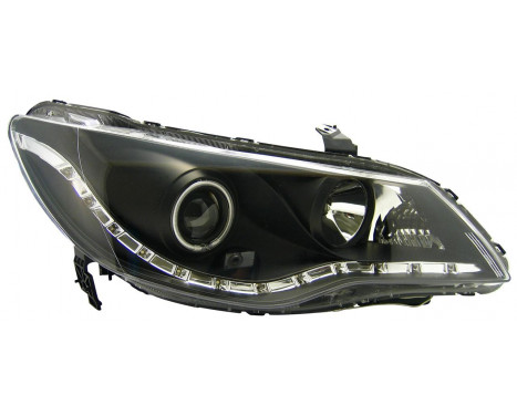 Set strålkastare DRL-Look lämplig för Honda Civic Sedan (Hybrid) 2005-2008 - Svart, bild 2