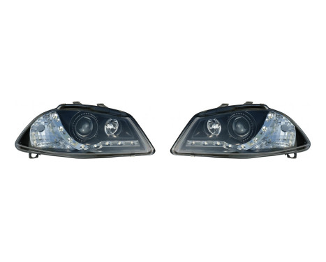 Set strålkastare DRL-Look lämplig för Seat Ibiza/Cordoba 6L 2002-2008 - Svart