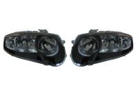 Set strålkastare lämplig för Alfa Romeo 147 -2005 - Svart/Klar