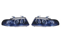 Set strålkastare lämplig för Audi A4 B5 1995-1998 - Svart - inkl. Blinkers & Angel-Eyes