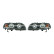 Set strålkastare lämplig för BMW 3-serie E46 Coupe/Cabrio 1999-2002 - Svart - inkl Angel-Eyes