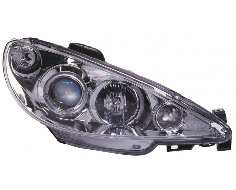 Set strålkastare lämplig för Peugeot 206 2002- inkl GTi 1999- - Krom - inkl Angel-Eyes, bild 2