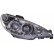 Set strålkastare lämplig för Peugeot 206 2002- inkl GTi 1999- - Krom - inkl Angel-Eyes, miniatyr 2