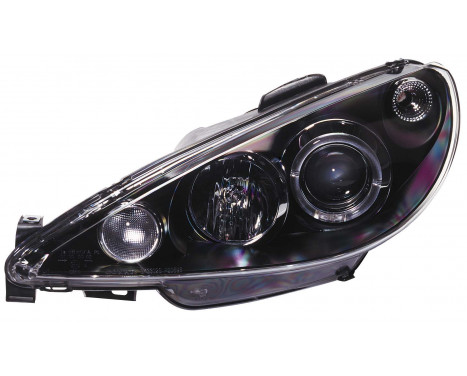 Set strålkastare lämplig för Peugeot 206 2002- inkl GTi 1999- - Svart - inkl Angel-Eyes, bild 2