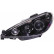 Set strålkastare lämplig för Peugeot 206 2002- inkl GTi 1999- - Svart - inkl Angel-Eyes, miniatyr 2