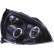 Set strålkastare lämplig för Renault Clio II Facelift 2001-2005 - Svart - inkl Angel-Eyes, miniatyr 2