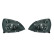Set strålkastare lämplig för Renault Clio II Facelift 2001-2005 - Svart/Klar