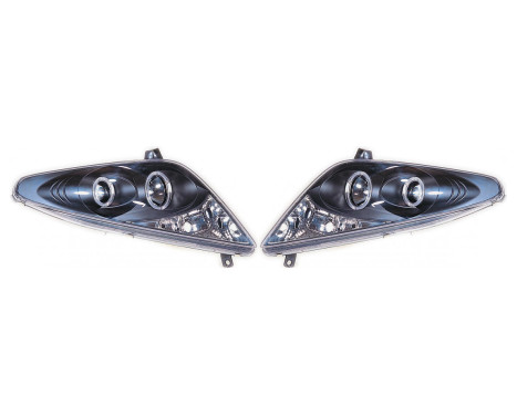 Set strålkastare lämplig för Toyota Celica 2001-2005 - Svart - inkl Angel-Eyes