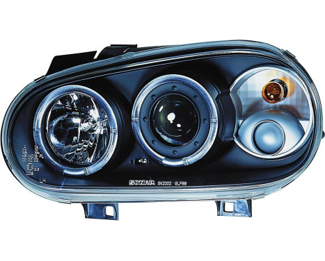 Set strålkastare lämplig för Volkswagen Golf IV 1998-2003 - Svart - inkl Angel-Eyes, bild 2