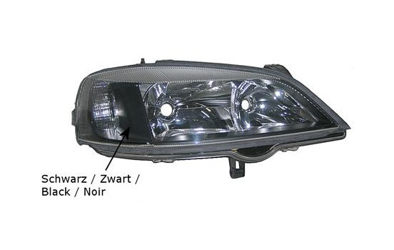 Strålkastare höger med blinkande ljus SVART Fälg 3742968 Van Wezel