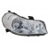 Strålkastare höger med blinker H4 inklusive MOTOR Typ Valeo(HGR) 1603962 Van Wezel