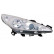 Strålkastare höger med blinker H7+H7+H1 4029964 Van Wezel, miniatyr 2