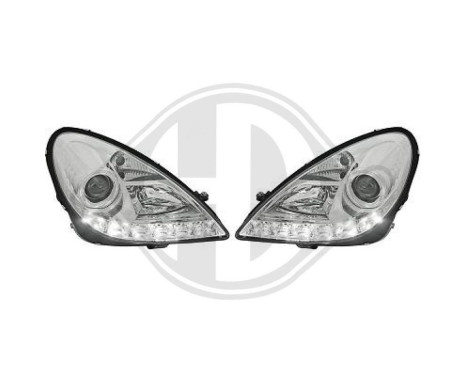 Strålkastare Mercedes SLK R171 DRL 04-08 Krom 1636380 Diederichs, bild 2