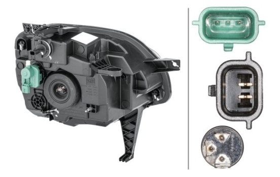 Strålkastare Renault Twingo III 14-li H4 1ED 011 561-011 Hella, bild 2