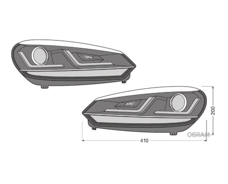Strålkastare set LEDHL102-CM Osram, bild 8